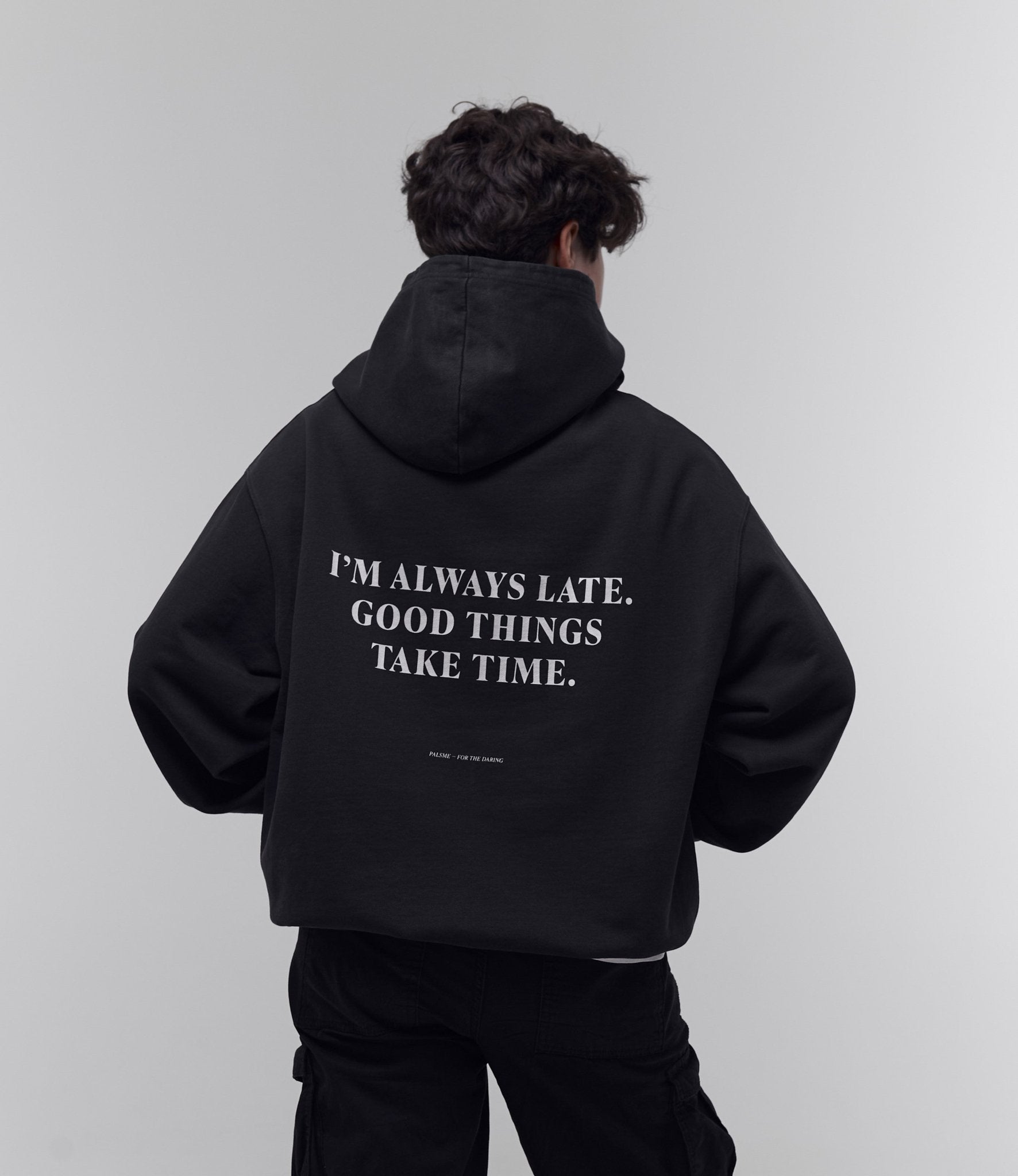 Late Hoodie - Vintage Black - palsme