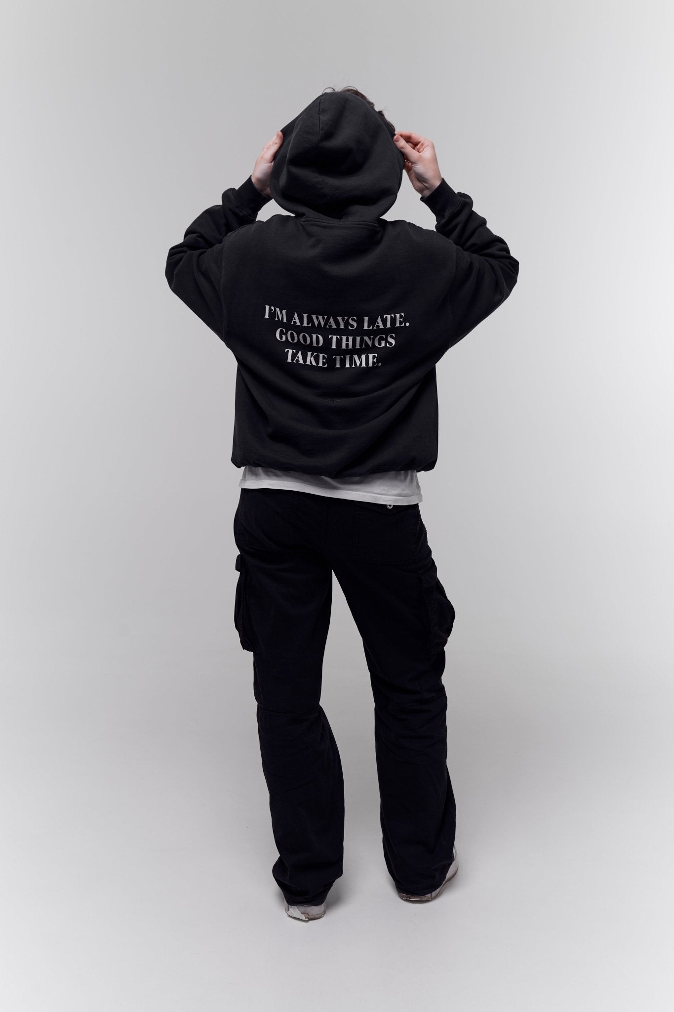 Late Hoodie - Vintage Black - palsme